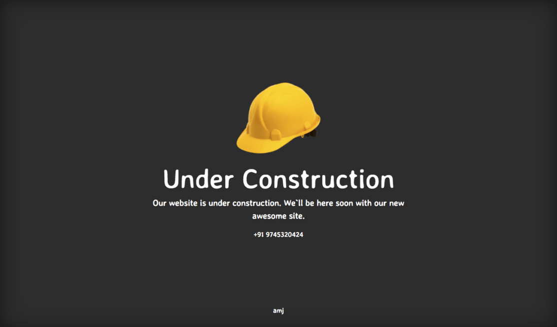 under construction template free