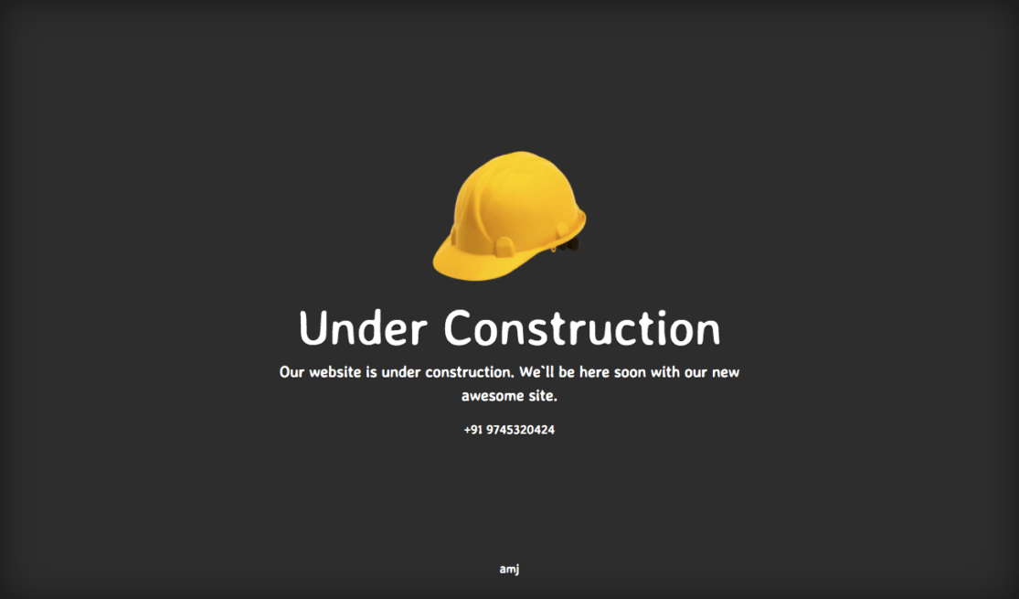 Under Construction Template Free Under Construction Template Free