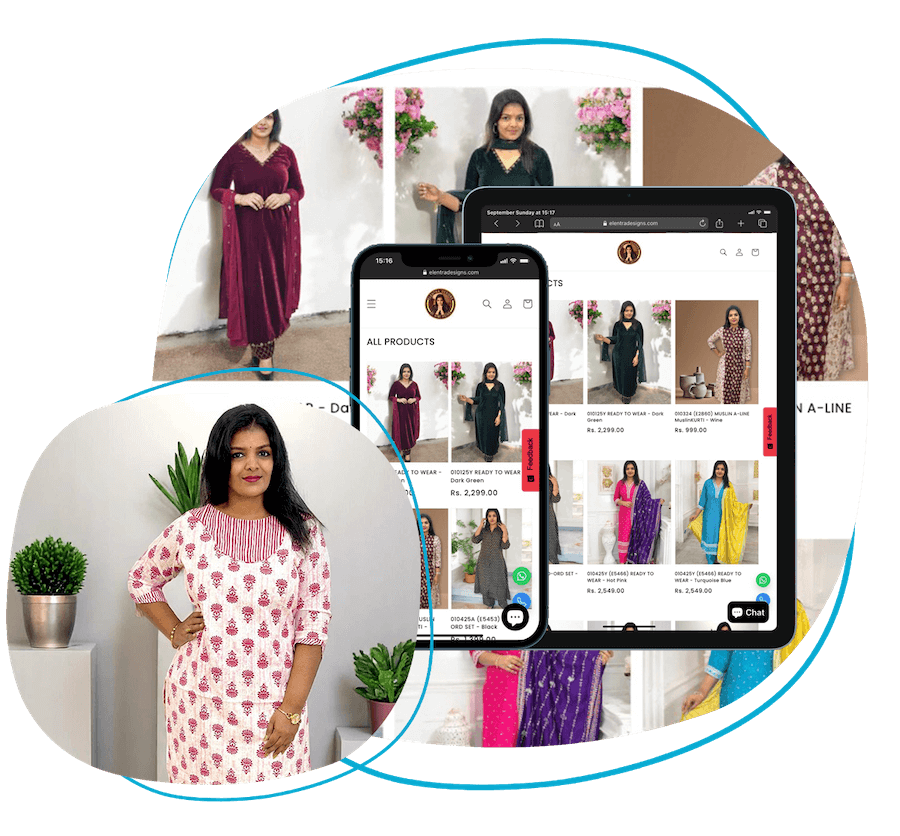 Elentra Designs Shopify case study showcasing fashion e-commerce growth