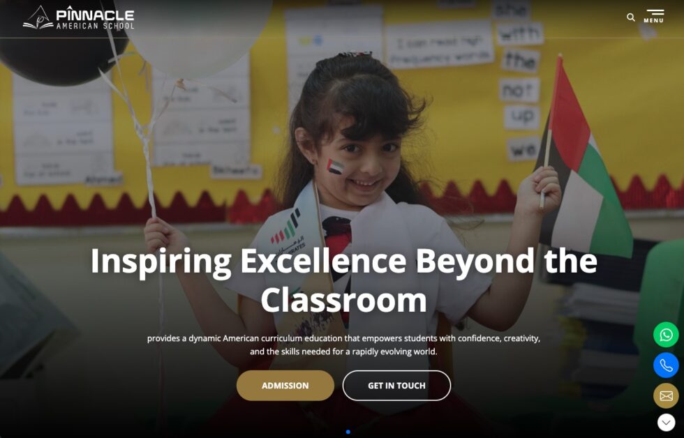 Pinnacle American School Website Design